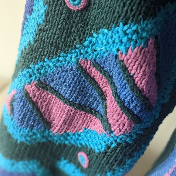 Abstract 90s Sun Prints sweater M - Picture 12 of 12